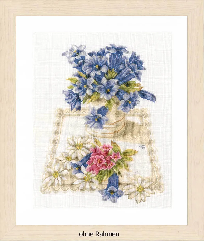 Broderie point de croix Gentiane Lanarte - Kit complet modèle à compter