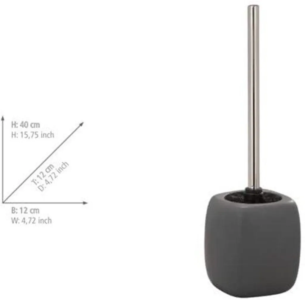 Porte-trousse de toilette en céramique grise anti-glissement