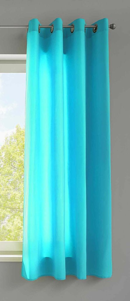 1er Set Vorhänge Schal Ösen »Berlin« HxB 145x140 cm Türkis Produktbild 