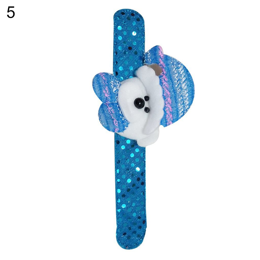3D -Puppen schmücken Klatschkreis bequeme Berührung Stoff Weihnachtsdekoration Slap -Armband für Kinder-5