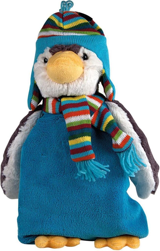 Kinderwärmflasche Plüschtier Pinguin Paul 0,8 L Produktbild 