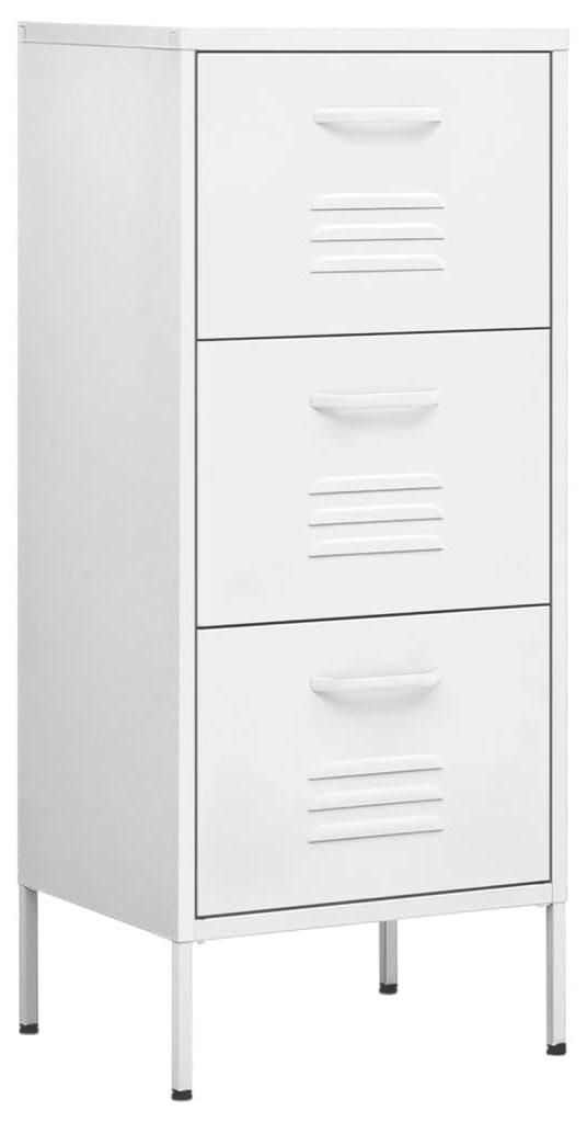vidaXL Úložná skříň bílá 42,5x35x101,5 cm Ocel Obrázek produktu 