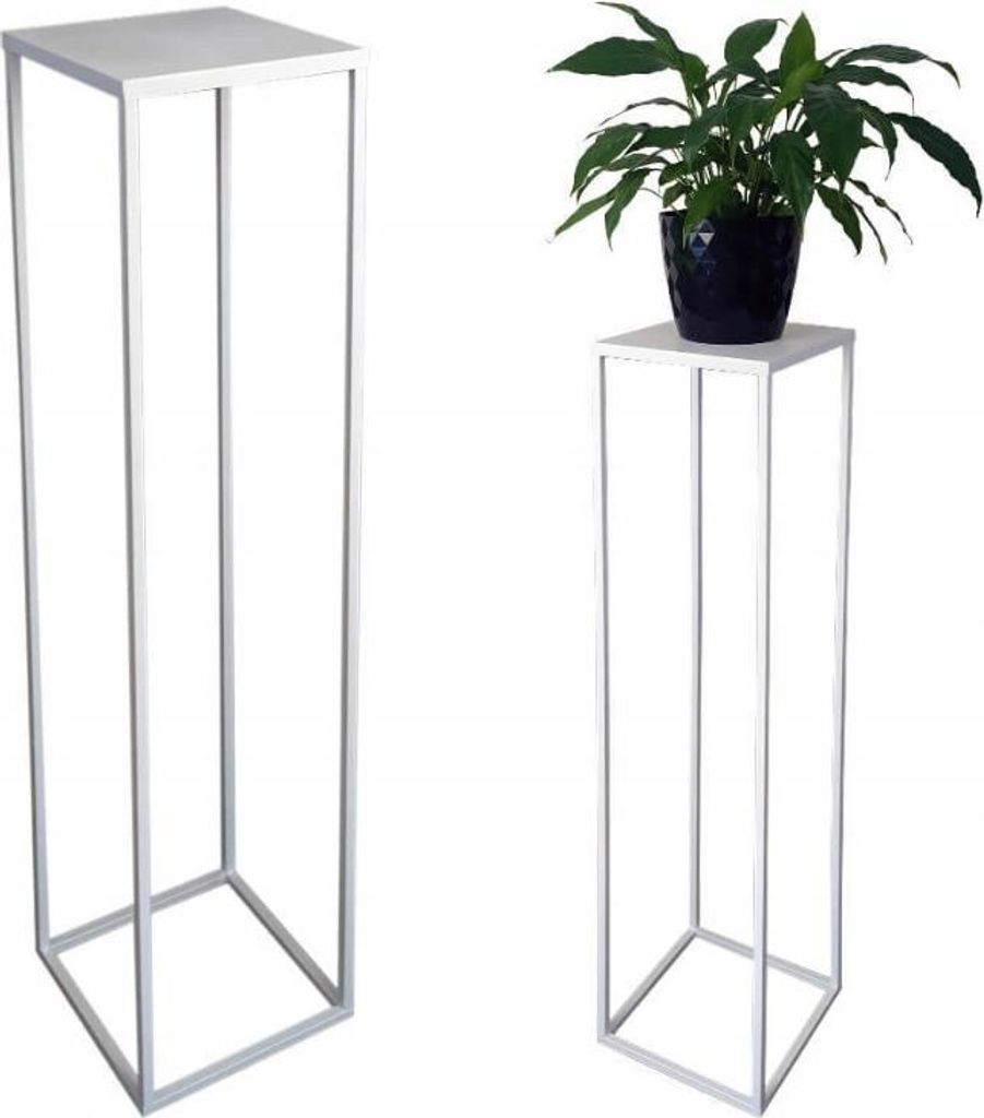Moderner Loft Blumenständer WEISS SIMPLE 005/K-12-1P-100B