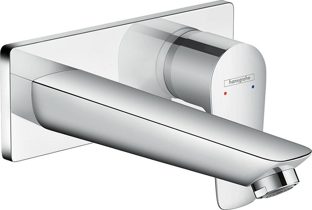 hansgrohe Talis E Einhebel-Waschtischmischer Unterputz, Wandmontage, unverschließbares Siebventil, Ausladung 165mm, 71732000