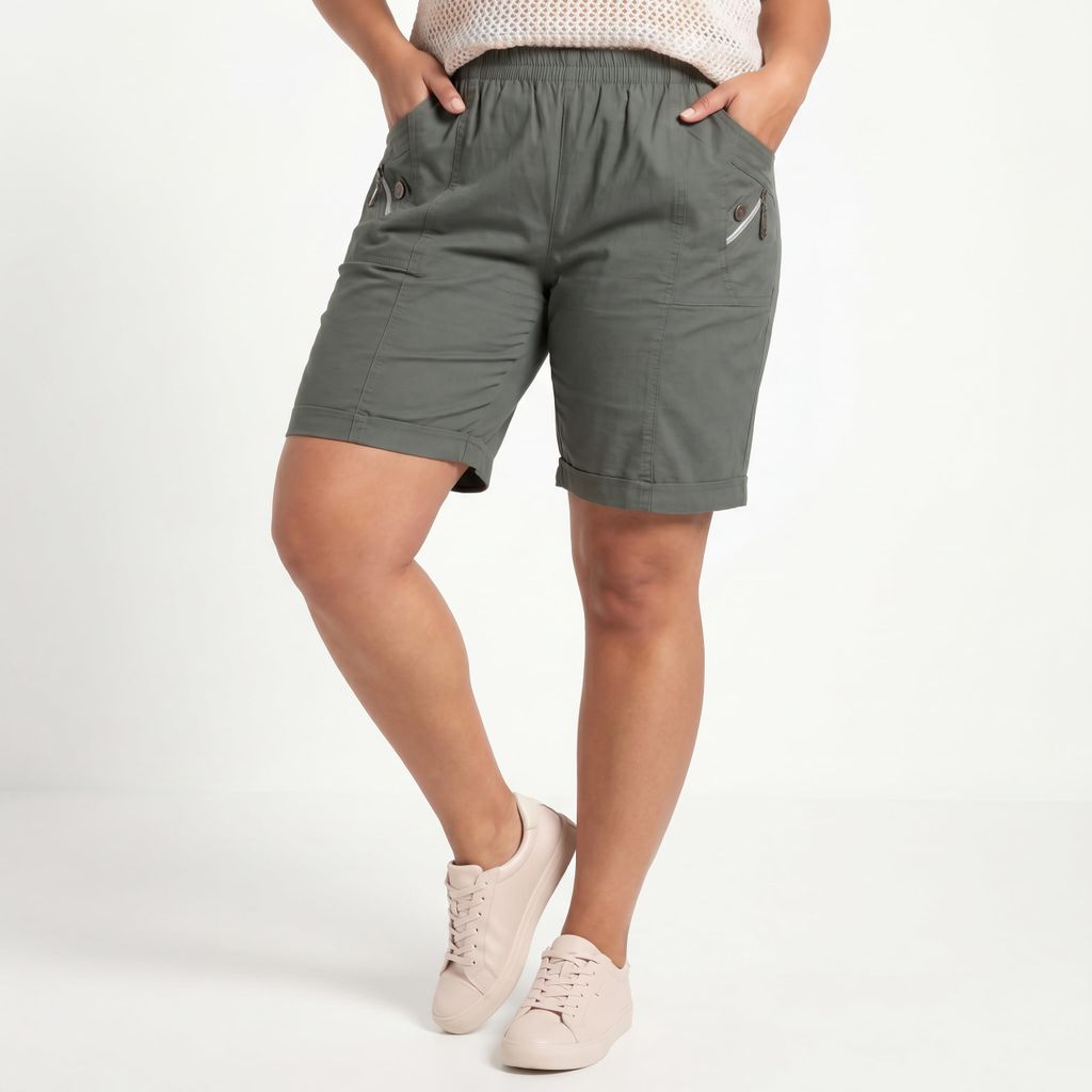 Shorts Damen Sommerhose Gr. 38-54 leichte Strandbermuda Komfort Stretch