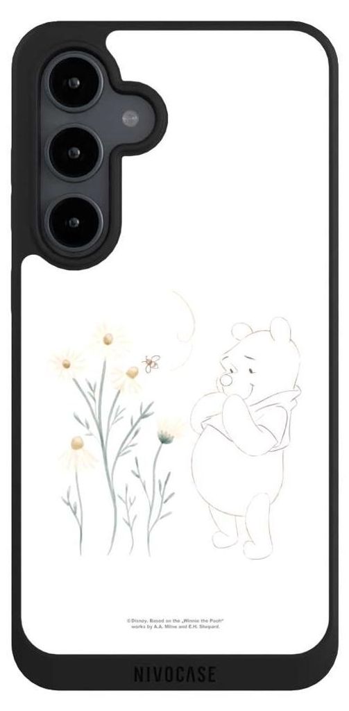 NIVOCASE Handyhülle für Samsung Galaxy S24 FE 5G Hülle NIVOpure Case Schwarz Biene Disney Winnie Puuh