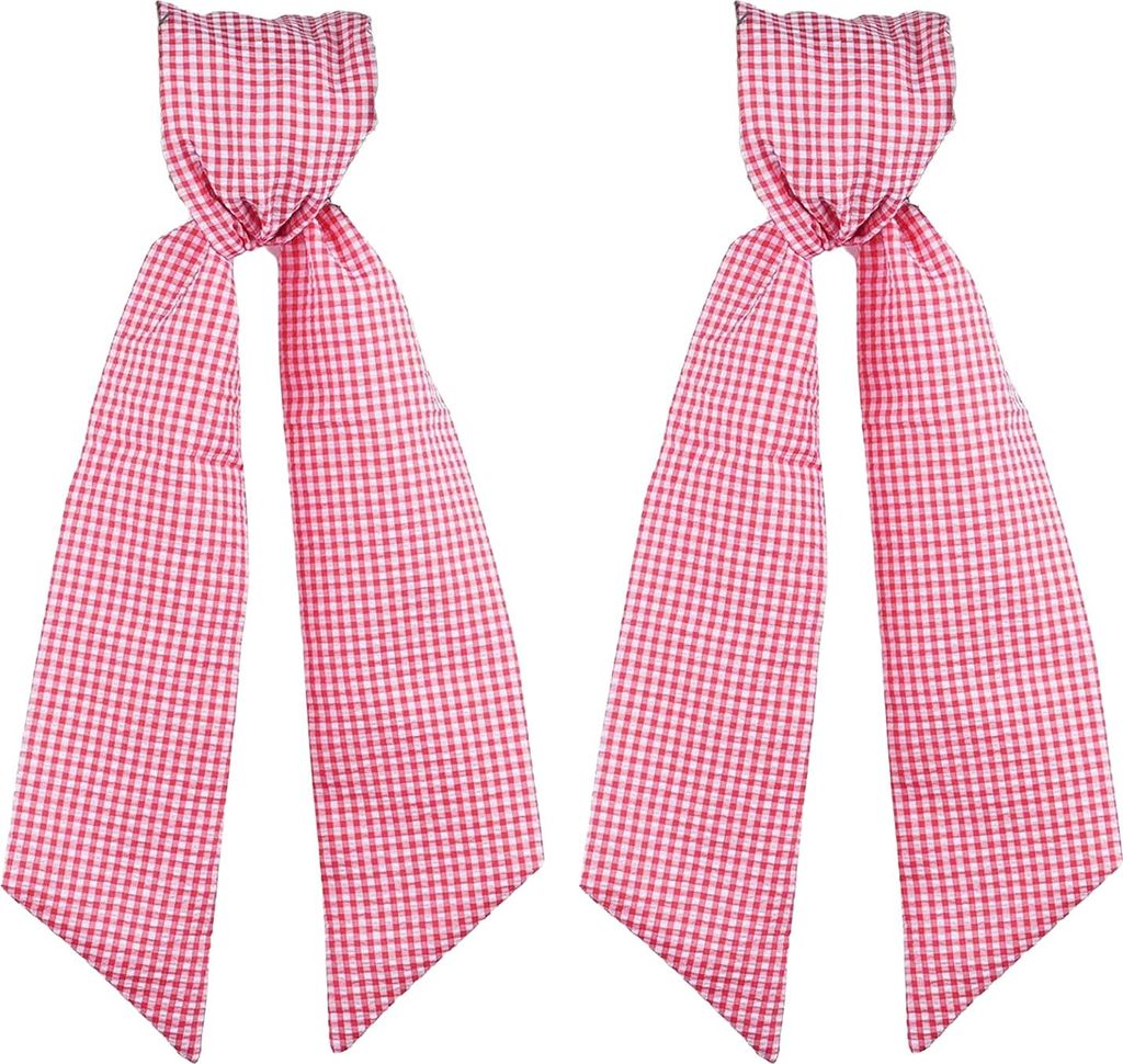 2 Stück Herbst-Erntedank-Kranzbänder mit Karomuster im Landhausstil, DIY-Bastelband mit Monogramm für drinnen und draußen