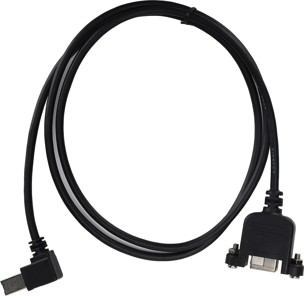System-S Cavo Prolunga USB Con Angolo 90° Sinistro – USB A Maschio A USB A Femmina – 26 Cm – Per Montaggio A Pannello E Installazioni
