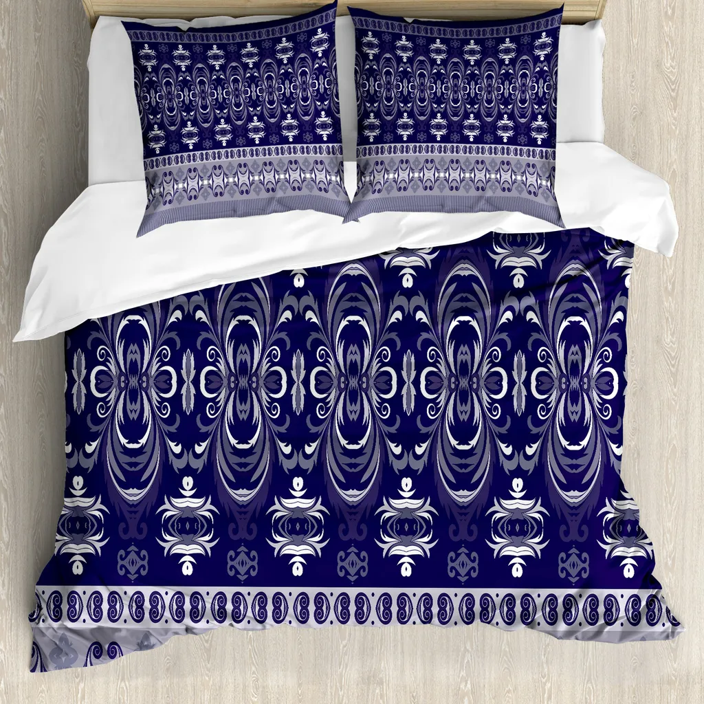 Set Copripiumino 200x200 Blu Navy Antiacaro ABAKUHAUS con Federe