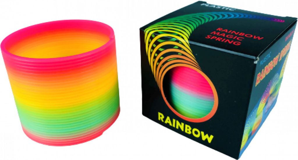 Magic Rainbow Spirale im Schwarzen Karton Maße 7,5 x 7 x 7cm