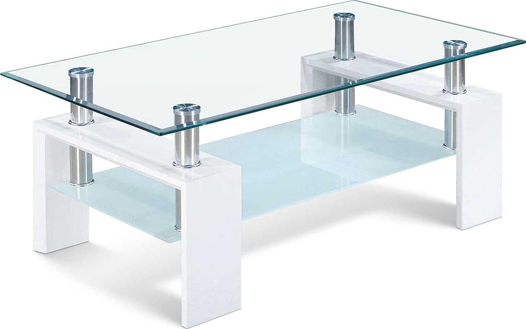 Tavolino Alana, bianco, 60 cm di larghezza, 45 cm di Immagine del prodotto 
