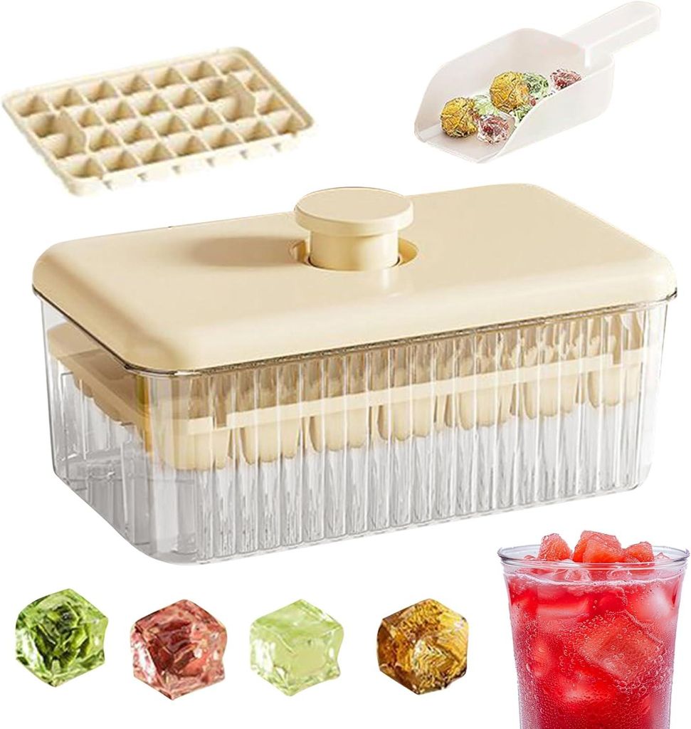 Eiswürfelform mit Deckel – abgedeckte Maschine zum einfachen Entformen von Saft und Wein – Küchenzubehör