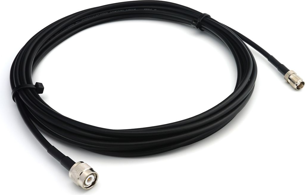 7m TNC Stecker auf TNC Buchse RG58 Koaxialkabel - TNC Verlängerungskabel 7 Meter Jumper Kabel (50 Ohm) - Schwarz Antennenkabel für HAM Radio CB F...