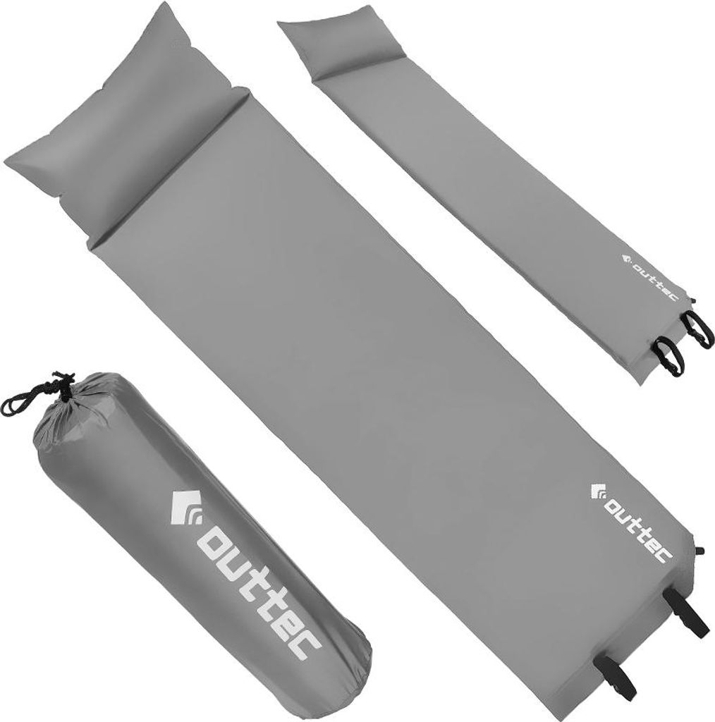 Outtec Selbstaufblasende Isomatte, Luftmatratze, Schlafmatte - 186x53 cm - ultraleicht, waßerdicht Aufblasbare Matratze, Luftbett für Camping O...