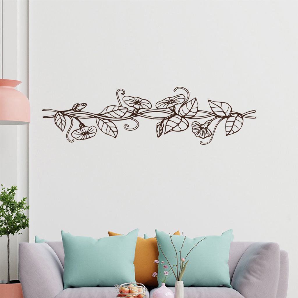 Blumen - Ranken Wandtattoo in 6 Größen - Wandaufkleber Wall Sticker - Dekoration, Küche, Wohnzimmer, Schlafzimmer, Badezimmer