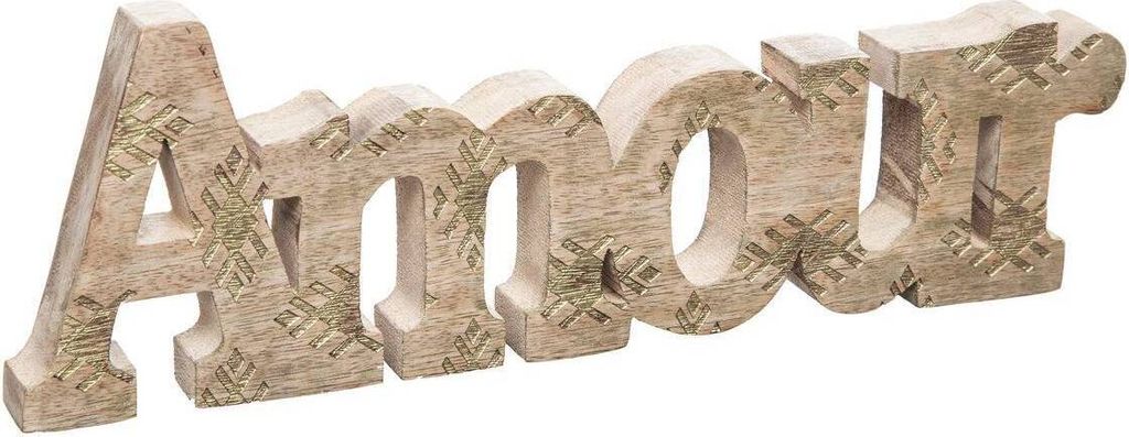 Wort zum aufstellen lovena h.10,2cm mangoholz - Atmosphera créateur d'intérieur