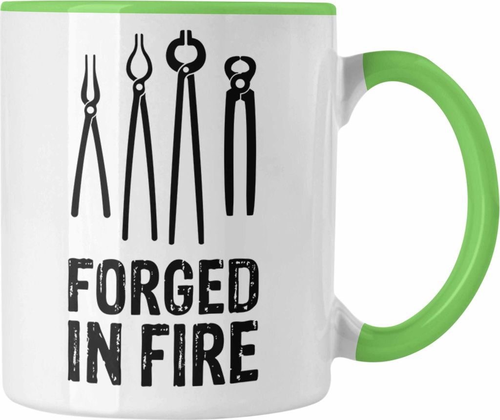 Trendation - Schmied Geschenk Tasse mit Spruch Hufschmied Kaffeetasse Geschenkidee (Grün)