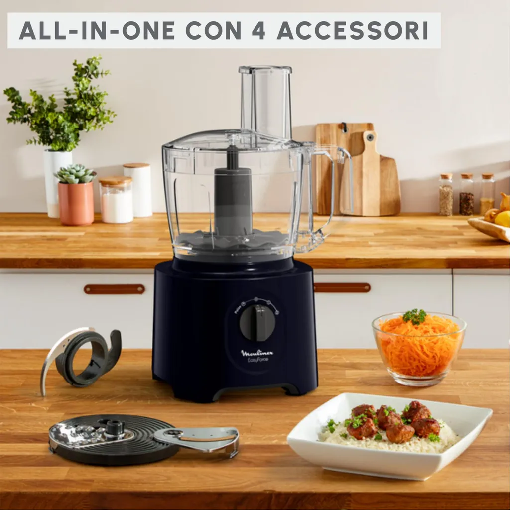 Finies les découpes manuelles : Robot de cuisine Moulinex FP242810 2,4 L - 3