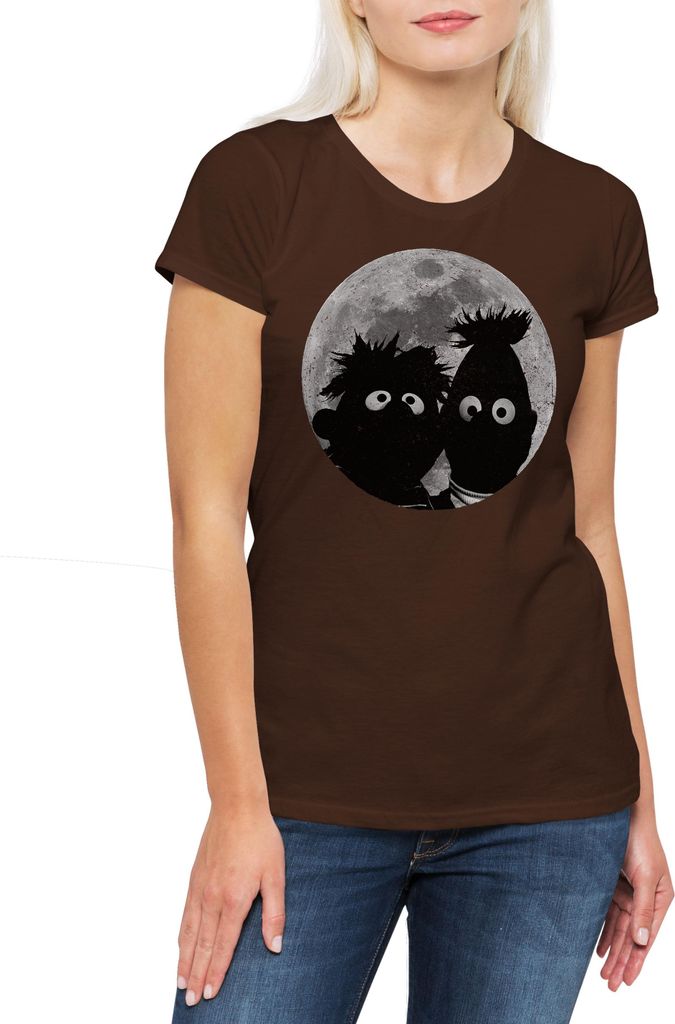 Urban Backwoods E & B Moon, Damen T-Shirt, Farbe: Braun, Größe: 2XL