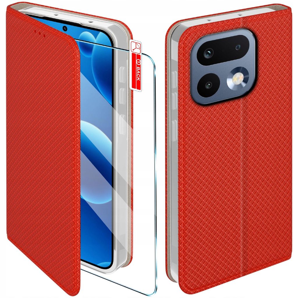 Magnetické puzdro na Realme 16 Pro 5G s uzáverom, červené Obrázok produktu 