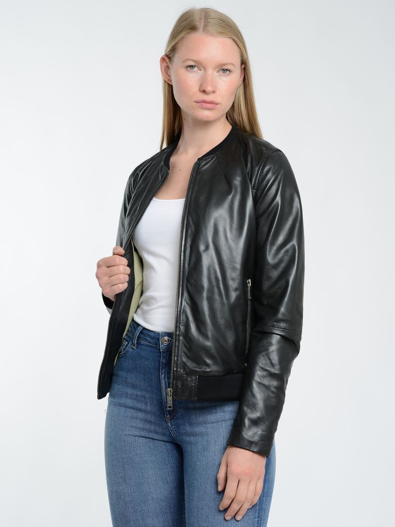 Maze Lederblouson 42021143 Damen black XL