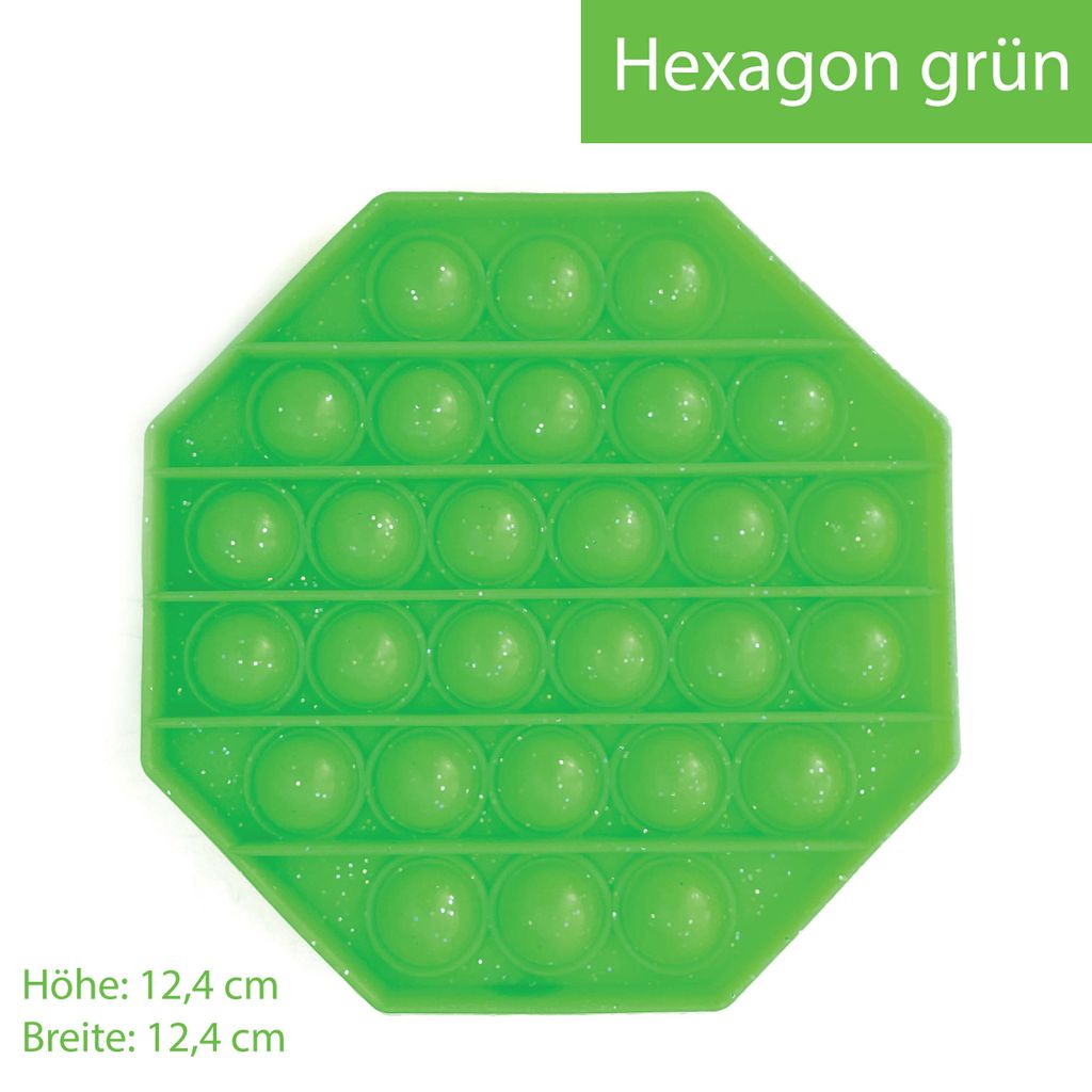 Fidget Toy Bubble Pop It – Anti-Stress Knackspielzeug Aus Silikon In Glitzerfarben (zufällig) – Für Kinder & Erwachsene