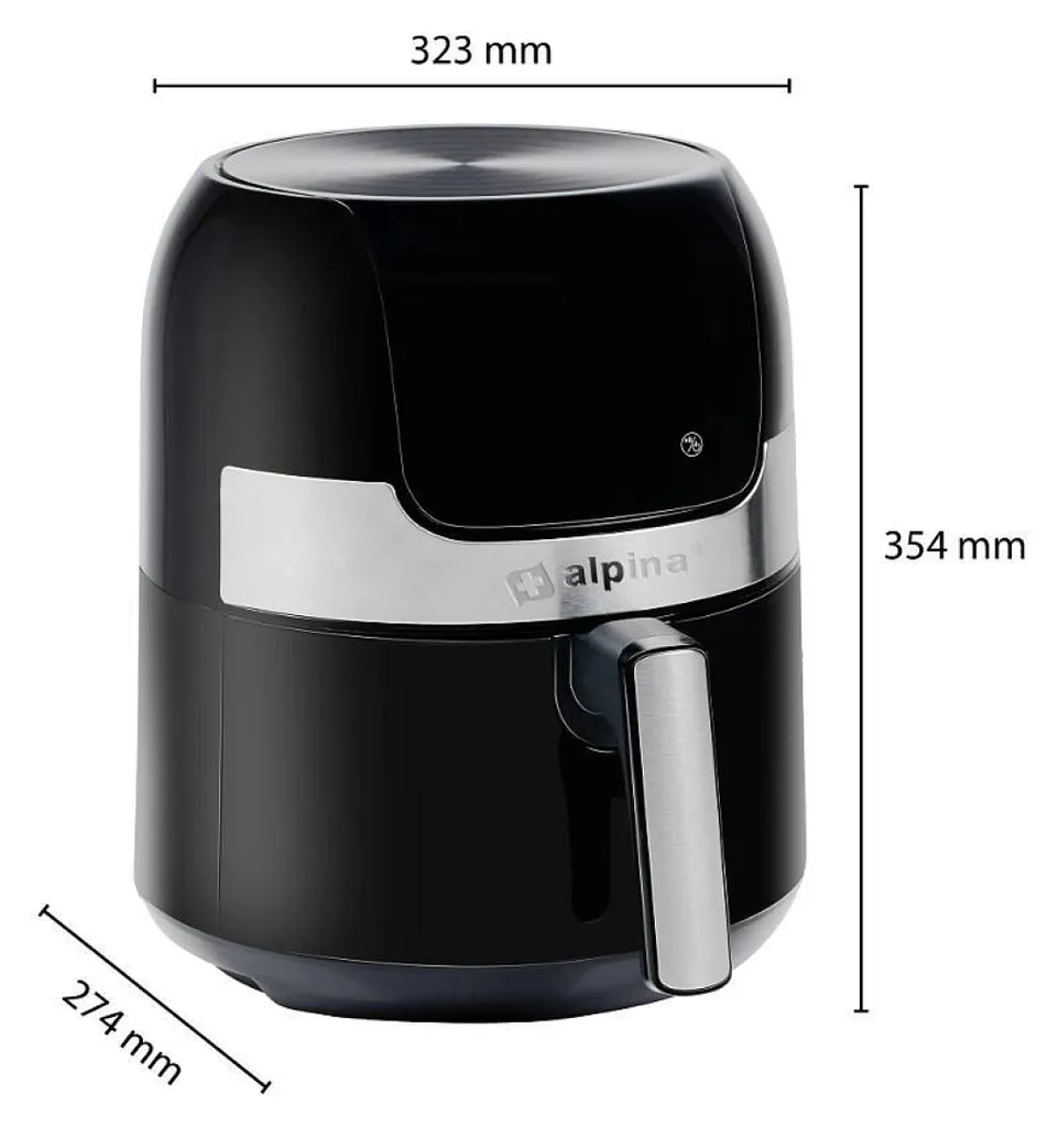 Friteuse à air Alpina 1400W - Écran tactile et thermostat réglable - 6