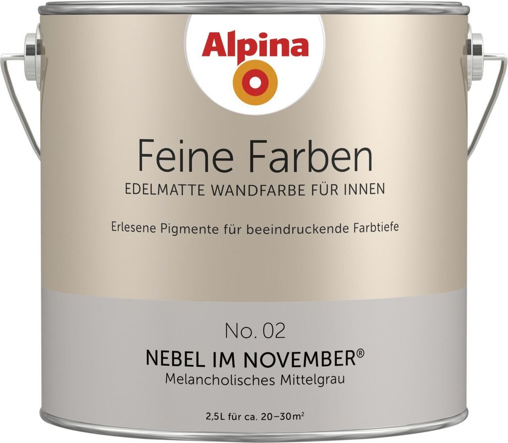 Alpina Feine Farben Wandfarbe No. 02 Nebel im November - Produktbild 