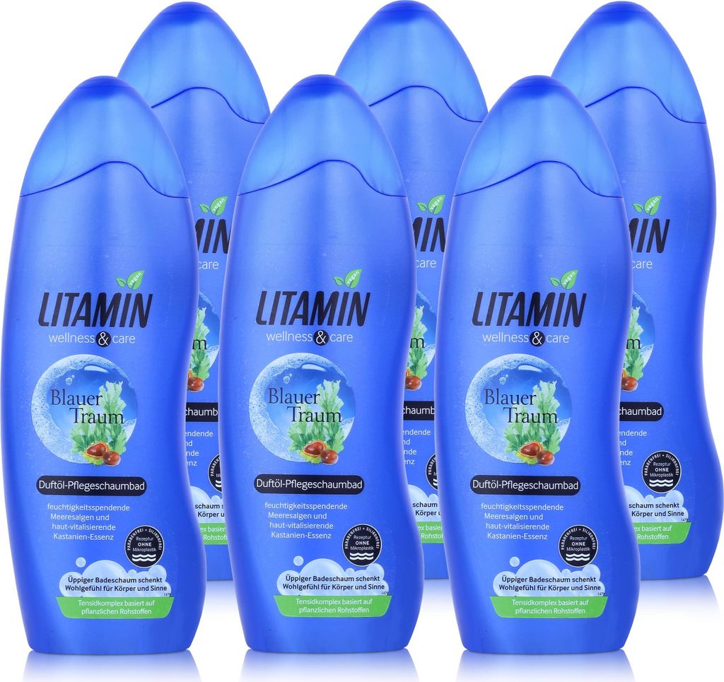 LITAMIN Duftöl-Pflegeschaumbad Blauer Traum 750ml Wellnes & Produktbild 