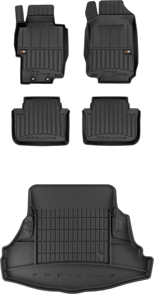 FROGUM Gummimatten Auto Fußmatten + Kofferraummatte für Honda Accord VII 2002-08