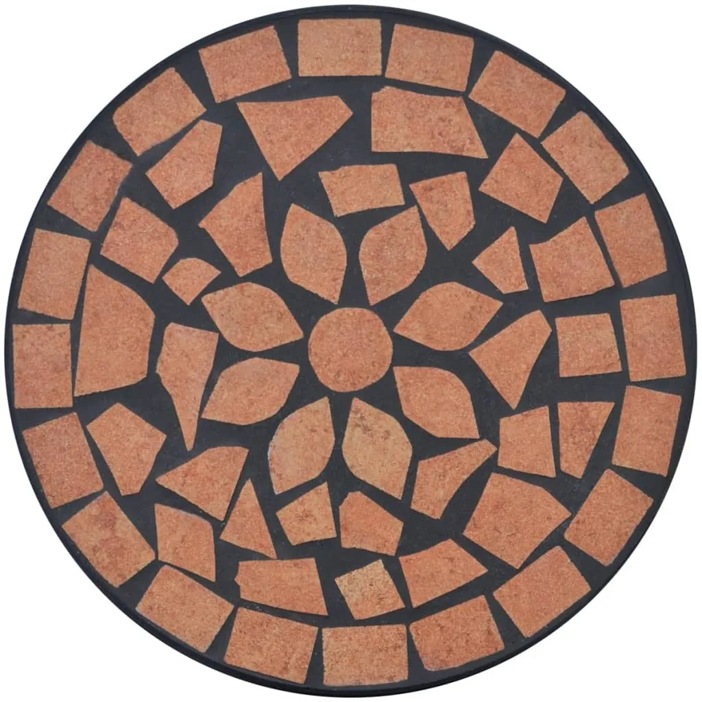 Table d'appoint robuste en mosaïque terre cuite résistante à l'eau