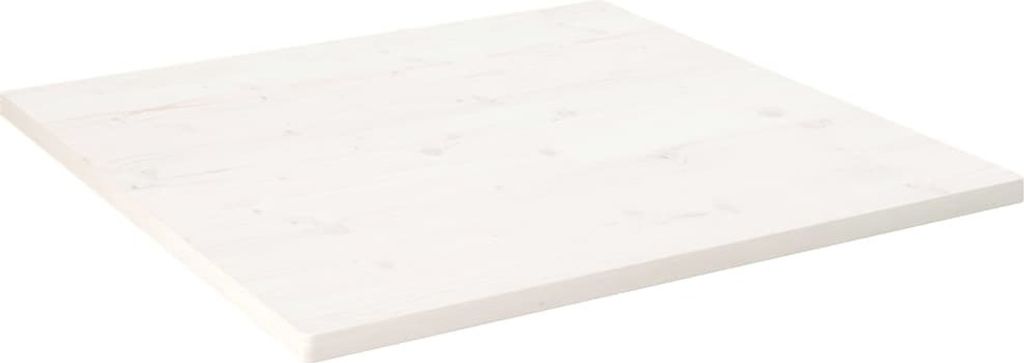 Tischplatte Weiß 80x80x2,5 cm Massivholz Kiefer Quadratisch
