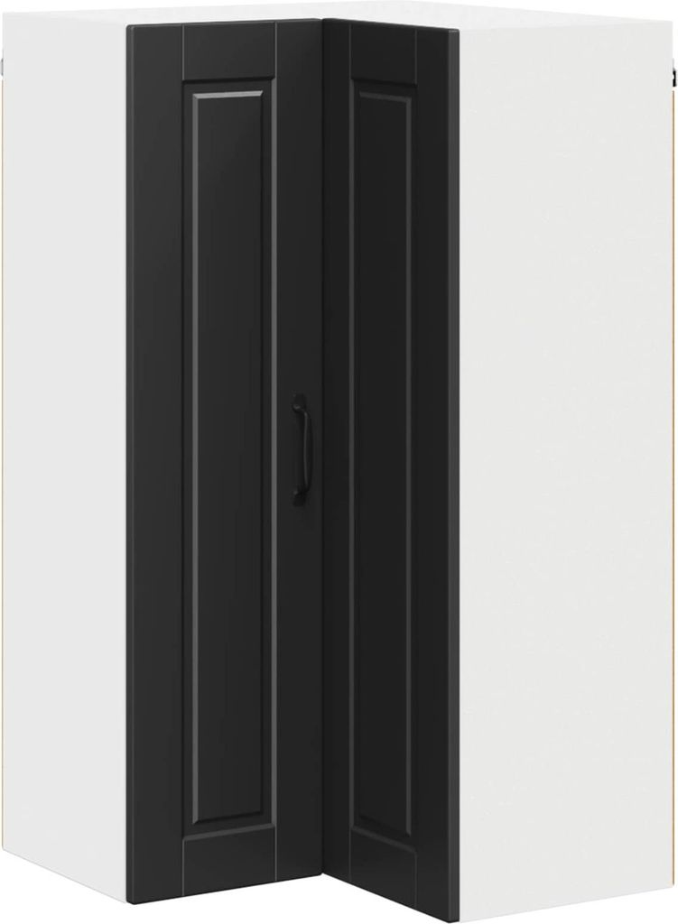 Wand-Eckschrank PORTO Schwarz 57 x 57 x 100 cm Holzwerkstoff