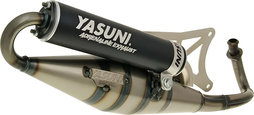 Pot d'échappement Yasuni Z Noir pour circuler en ville avec Piaggio Zip