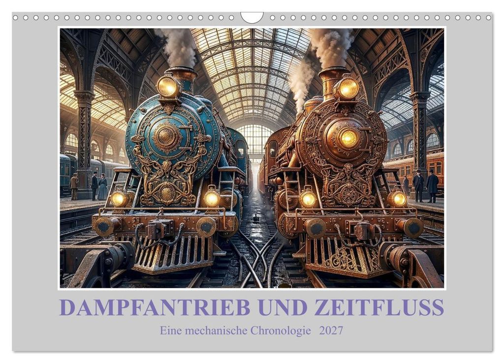 Dampfantrieb und Zeitfluss: Eine mechanische Chronologie (Wandkalender 2027 DIN A3 quer), CALVENDO Monatskalender