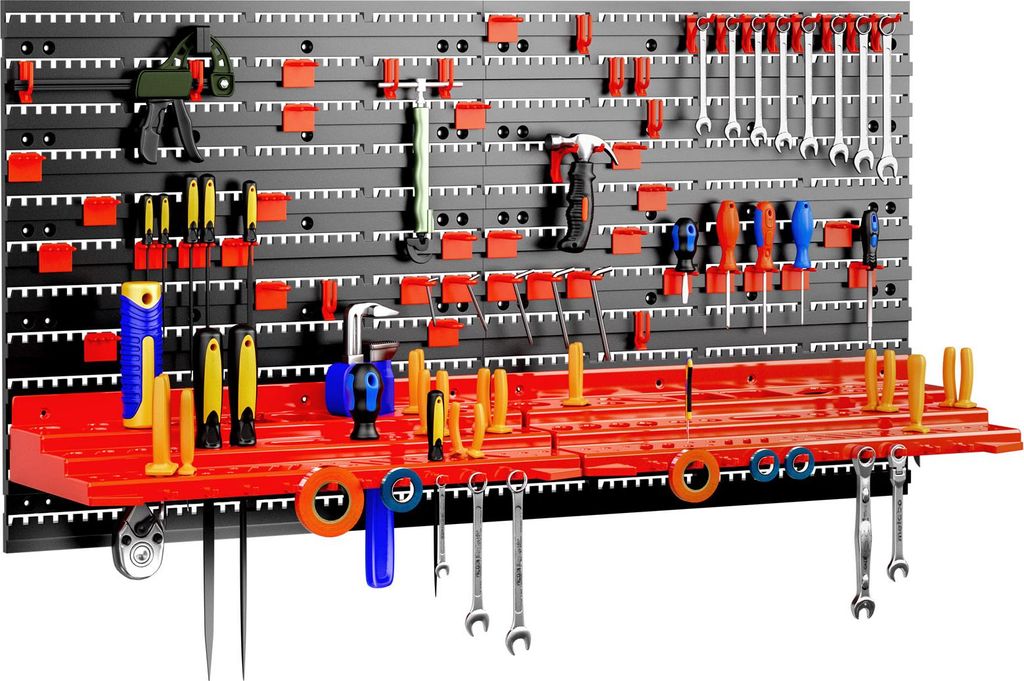 MONZANA® Panneau mural de rangement pour outils 54 pièces Image du produit 