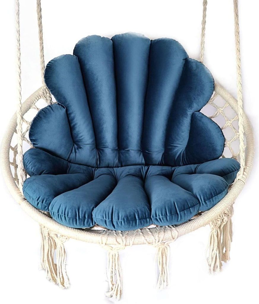 Love Gifts Hängesessel ohne Gestell, Hängesessel Indoor mit Zwei Kissen optimal für den für Innenbereich wie Wohnzimmer & Kinderzimmer geeignet