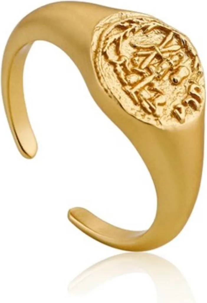 Ania Haie R009-03G: Anello Fedina Oro Giallo 14kt su Argento 925 Certificato