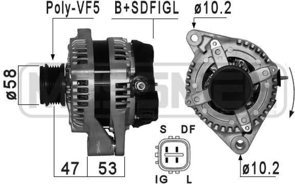 Alternateur de Rechange pour Toyota Corolla Verso et Previa - 210859A