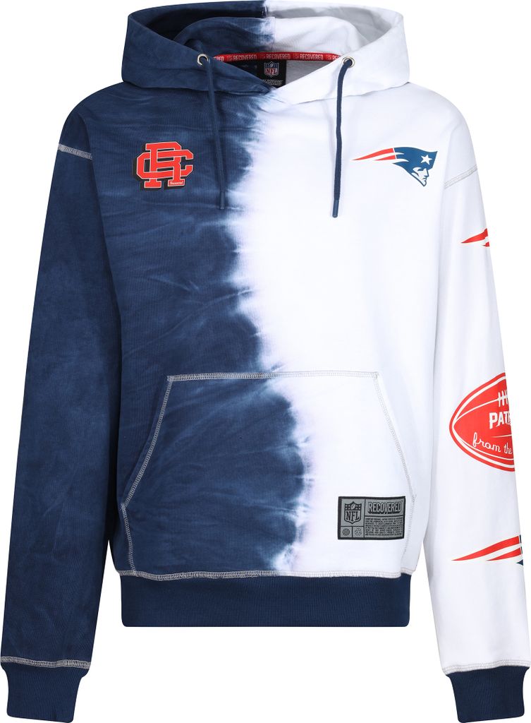 Recovered Hoodie NFL Patriots Ink Dye Effect On für alle New England Patriots-Fans Navy S