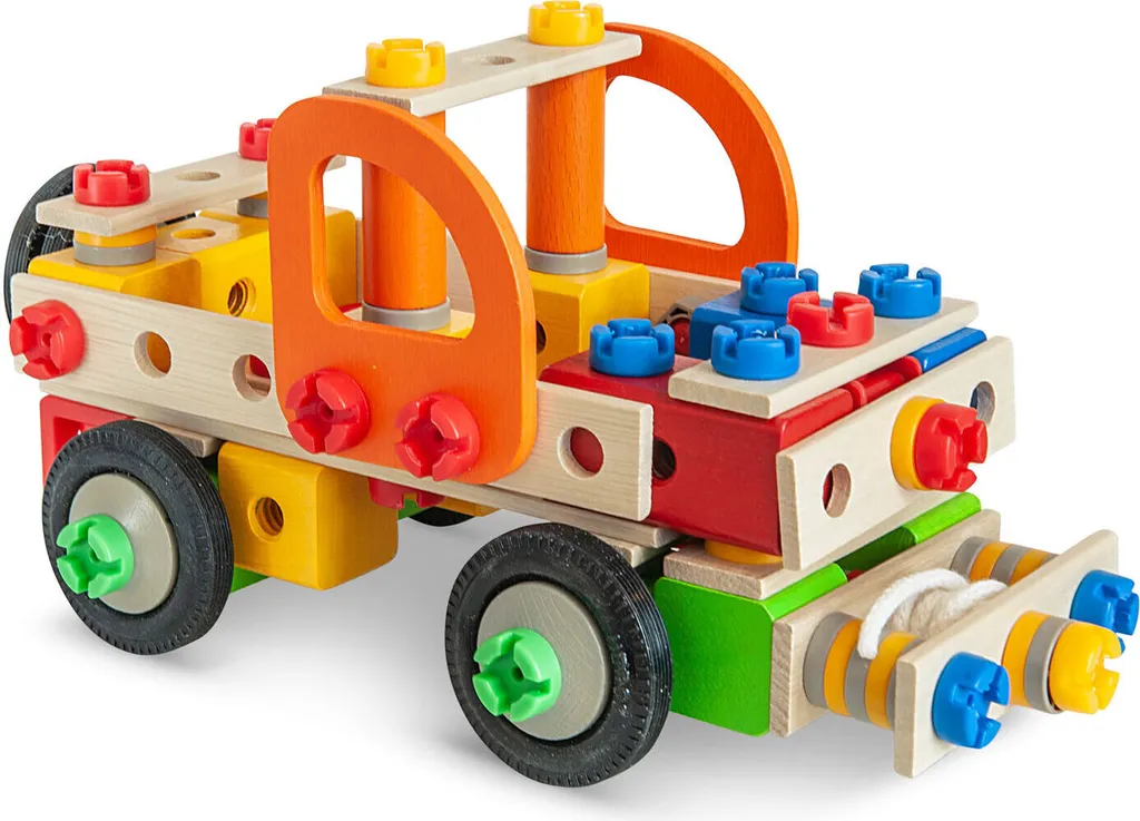 Jeu de construction bois 4 en 1 Eichhorn Constructor - 170 accessoires - 3