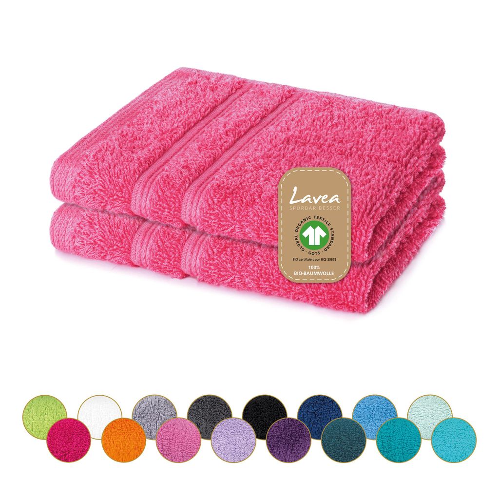 Lavea® Seiftuch 2er Set 30x30 cm, Waschlappen, 100% Produktbild 