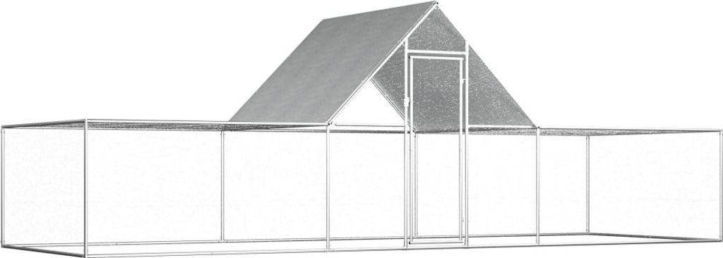Hühnerstall 6x2x2 m Verzinkter Stahl