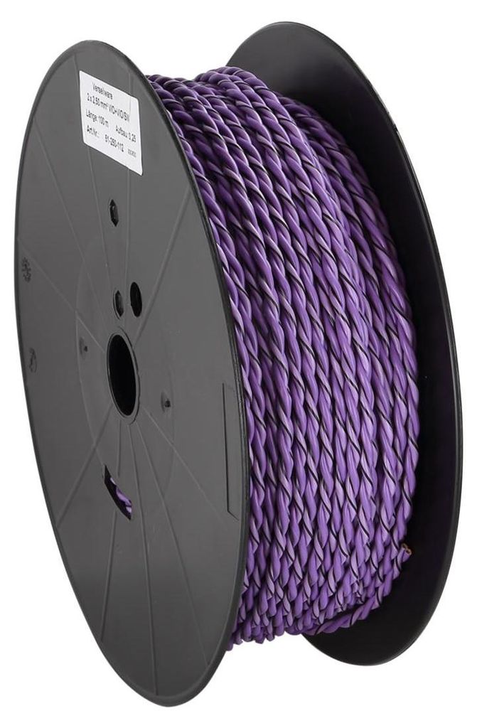ACV FLRY Lautsprecherkabel, verdrillt, lila/lila-schwarz, 250