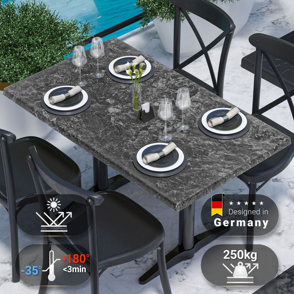 JAMAIKA | Bistro Außen Tischplatte | B:T 120 x 70 cm | Produktbild 