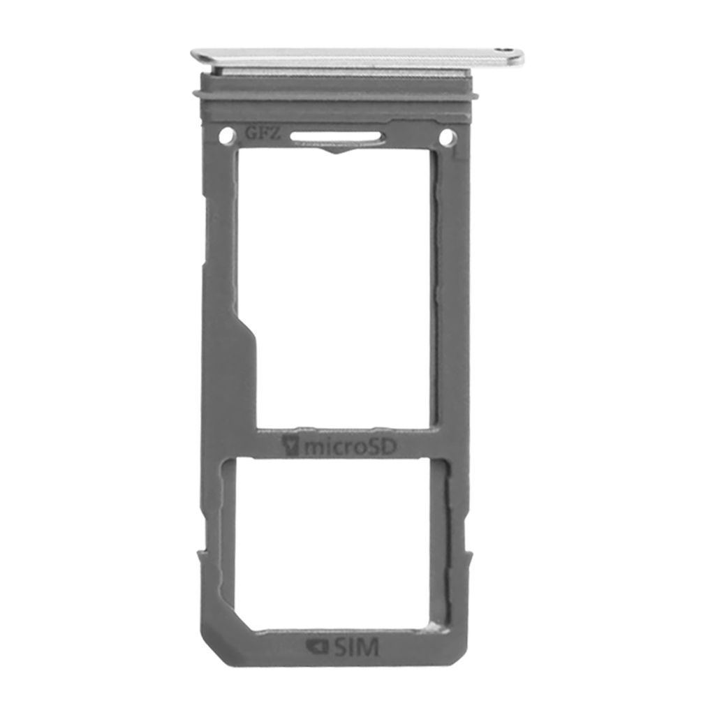 1x SIM + 1x Micro-SD Kartenhalter Ersatzteil für Samsung S8 / S8 Plus – Silber