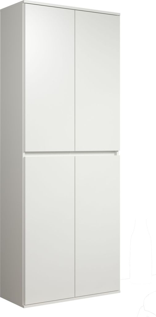 Nevada armoire de rangement 4 portes, blanc. Image du produit 