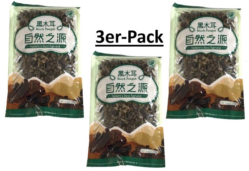3er-Pack Nature's Best Harvest getrocknete schwarze Morcheln (Mu Err) 100g
