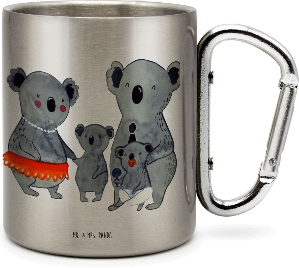 Mr. & Mrs. Panda Thermobecher Koala Familie - Transparent - Geschenk, Isolierbecher, Muttertag, Becher Aus Edelstahl, Kinder, Teetasse, Koalas, Tri...