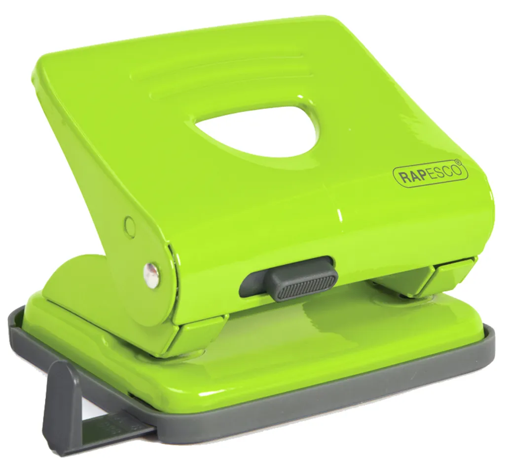Perforateur Métal Vert 25 Feuilles Rapesco 825 avec Guide de Papier